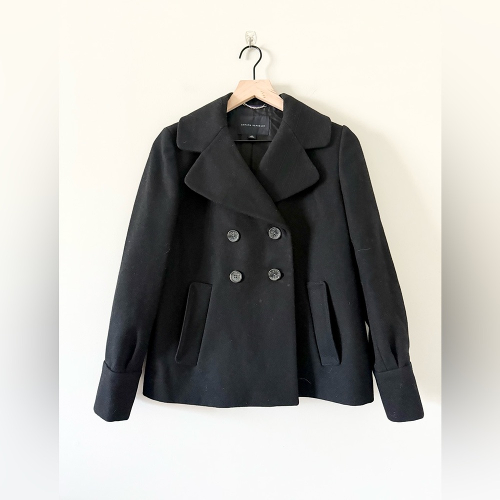 Banana Republic Black Pea Coat